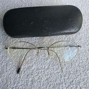Classic Gold Metal Frame Glasses